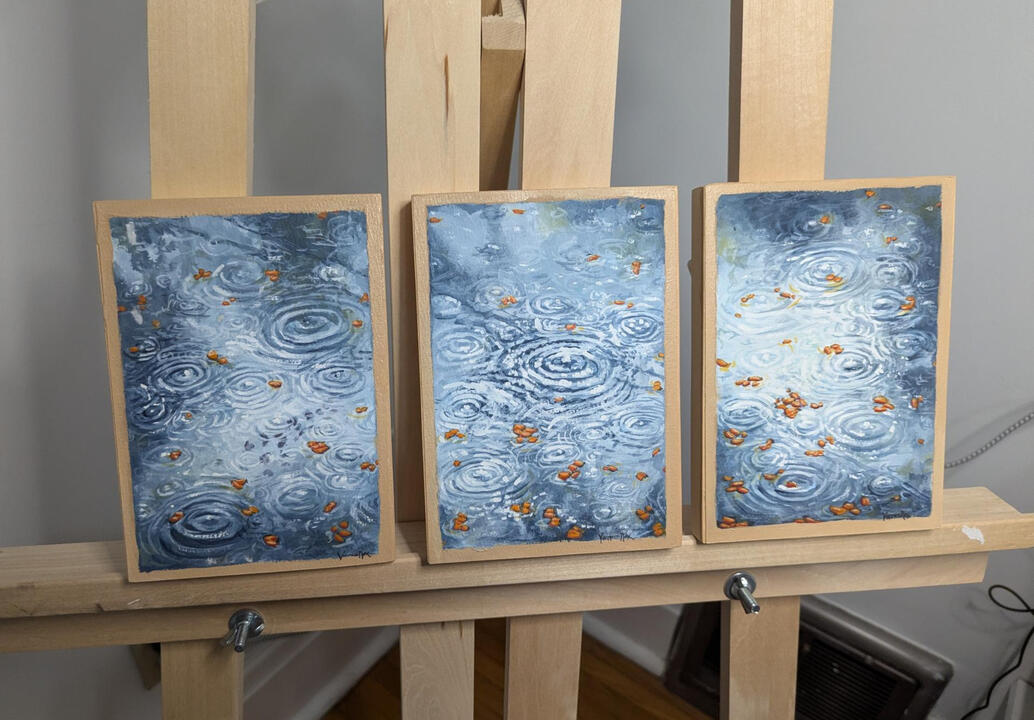 Ripple Triptych (three 5"x7s")