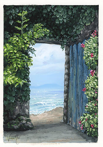 Doorway to the Sea (Watercolour & Gouache)