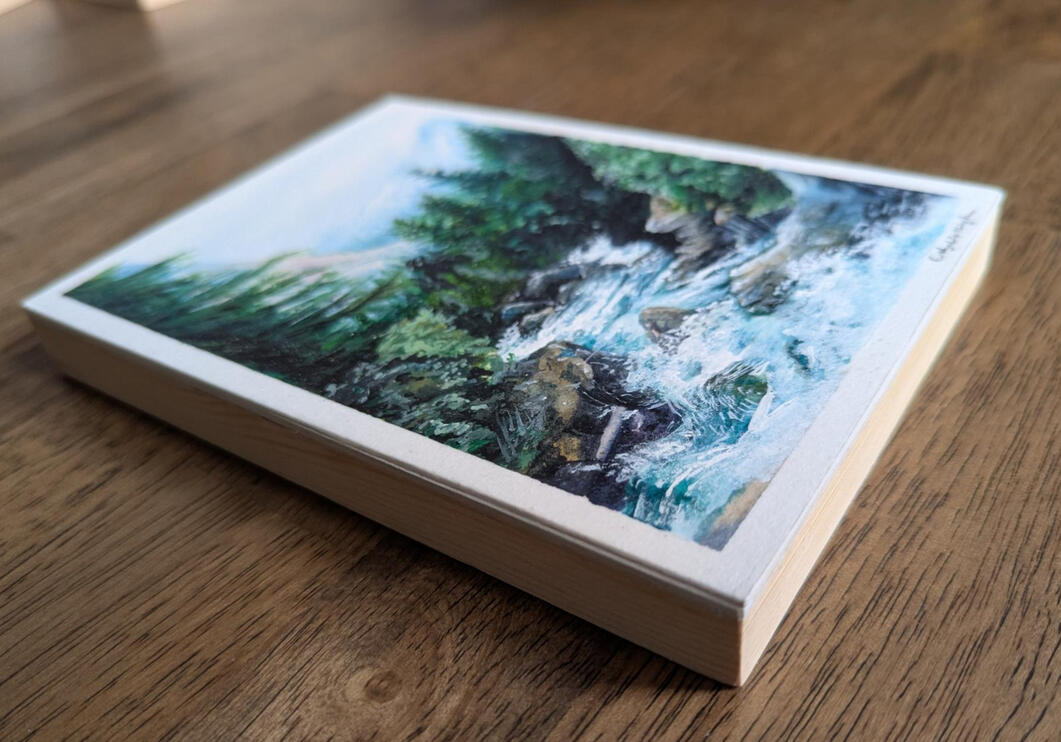 Rough Mountain Stream in Watercolour (5x7") $200 SOLD