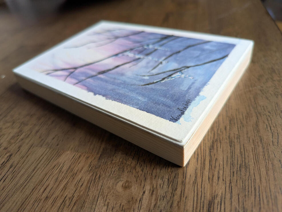 Icicles in Watercolour (5x7") $250