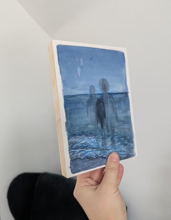 The Overlap in Watercolour (5x7") $200