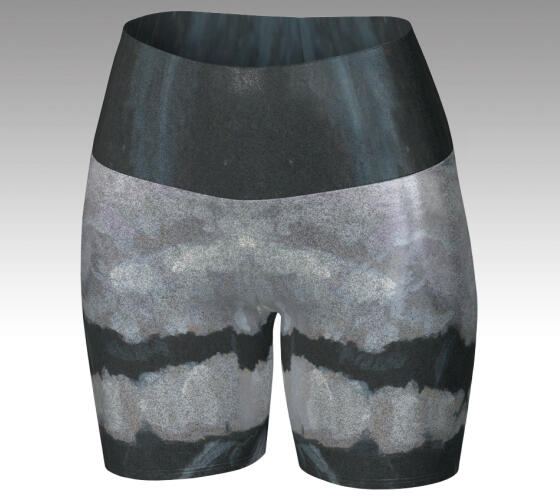 Glitter Yoga Shorts - Blasphemous Pigeon Wing